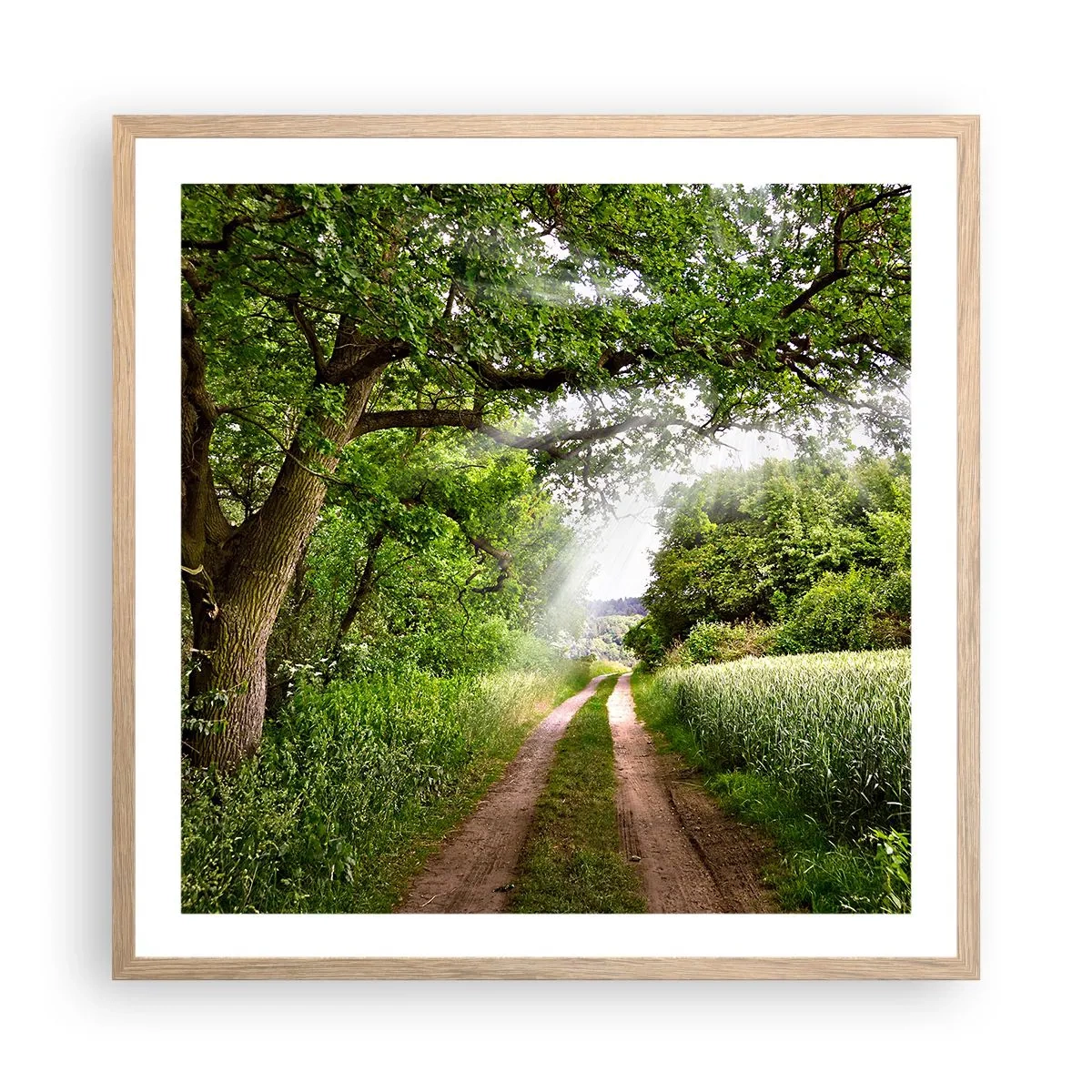 Poster în ramă de stejar deschis - Et in Arcadia ego - 60x60 cm