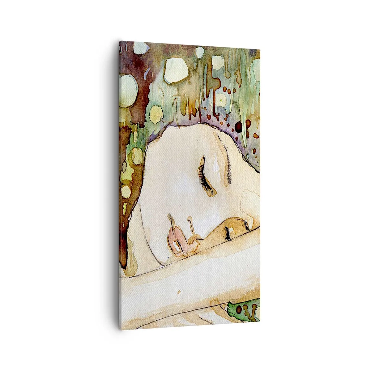 Tablou pe pânză - Visul violet smarald - 55x100 cm