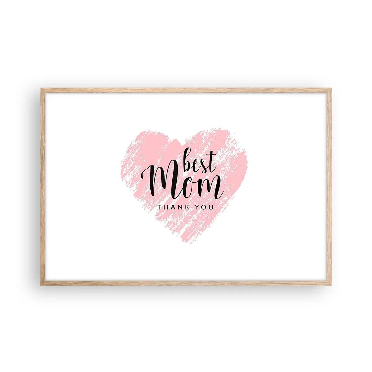 Poster în ramă de stejar deschis - Întotdeauna la momentul potrivit - 91x61 cm