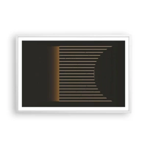 Poster în ramă albă - Explorați întunericul - 91x61 cm