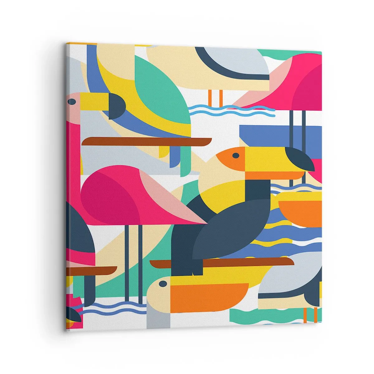 Tablou pe pânză - Cheful păsărilor - 50x50 cm