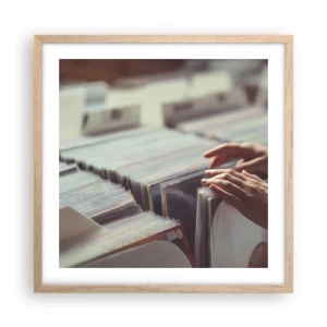 Poster în ramă de stejar deschis - În căutarea emoției - 50x50 cm