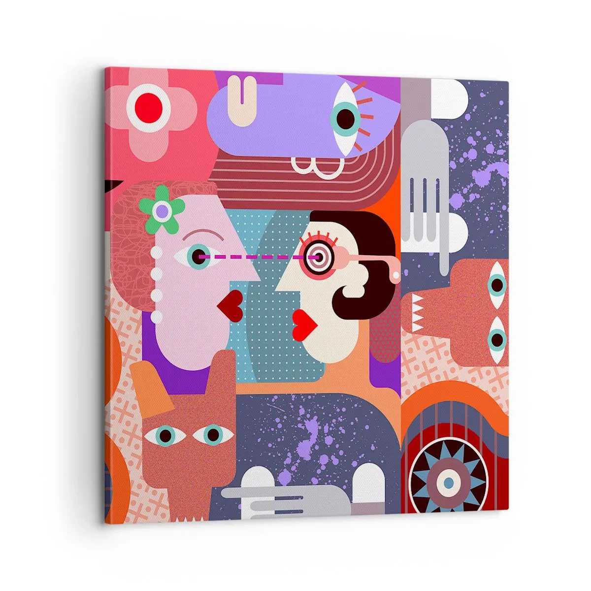 Tablou pe pânză - Ochi în ochi - 60x60 cm