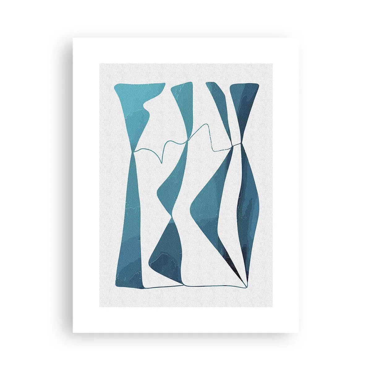 Poster - Abstracție: relație turcoaz - 30x40 cm