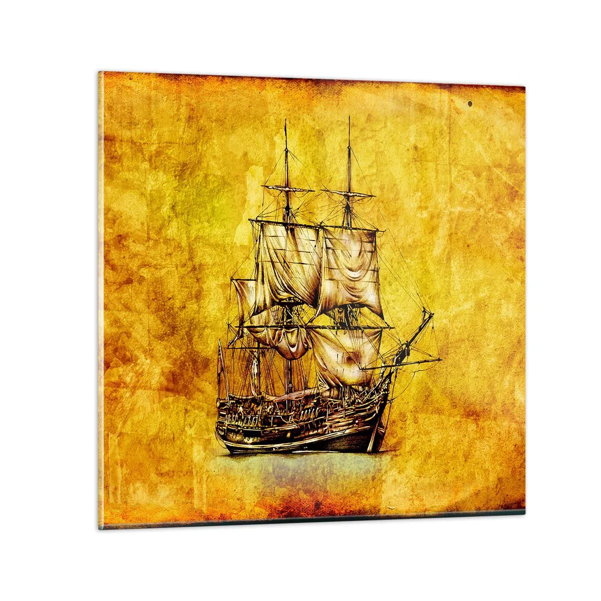 Tablou pe sticlă - Ne îndreptăm spre Tortuga! - 70x70 cm