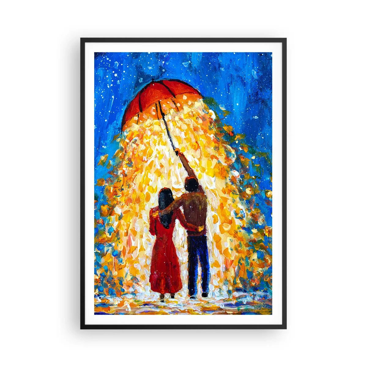 Poster în ramă neagră - Magia unei seri ploioase? - 70x100 cm