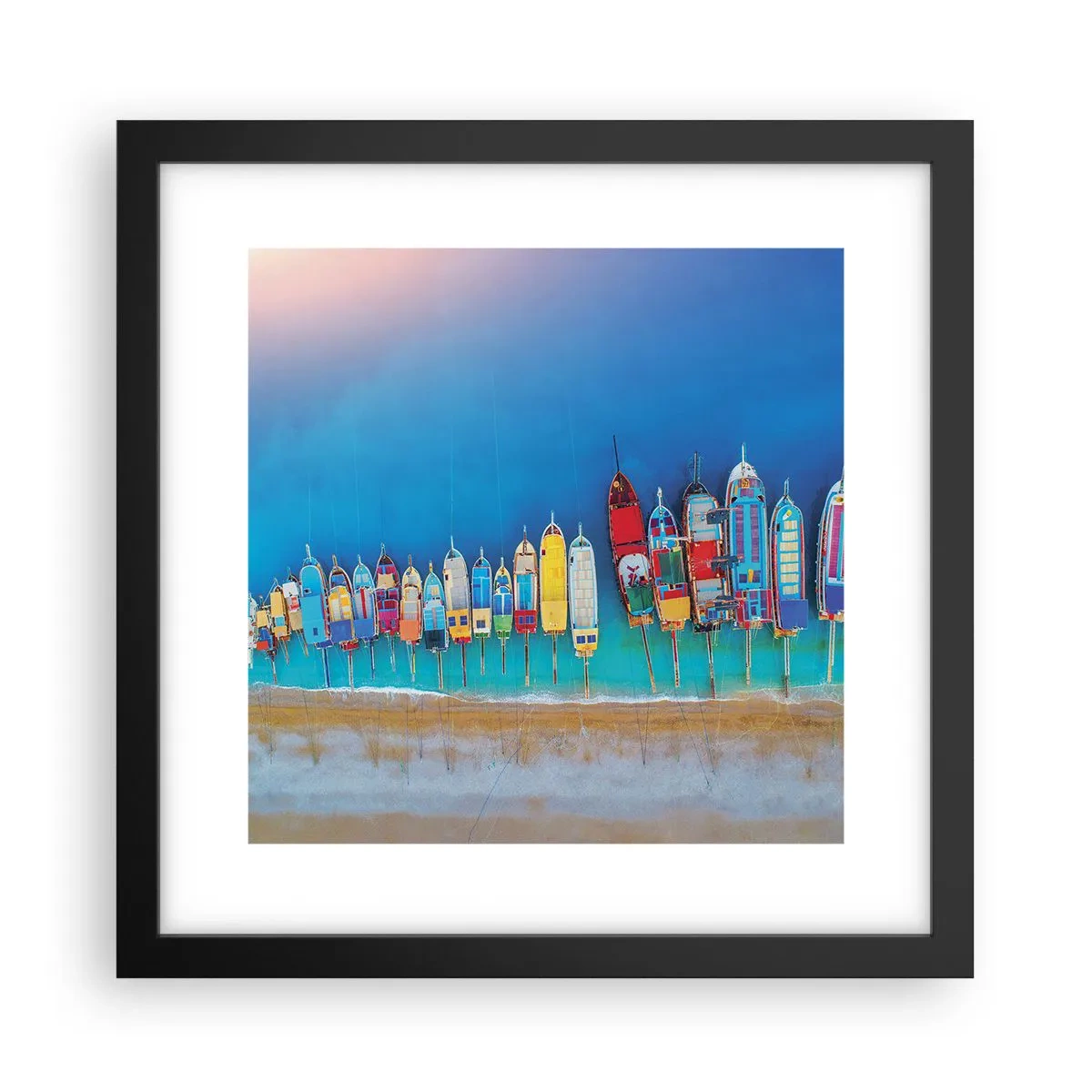 Poster în ramă neagră - Din perspectiva unei păsări - 30x30 cm