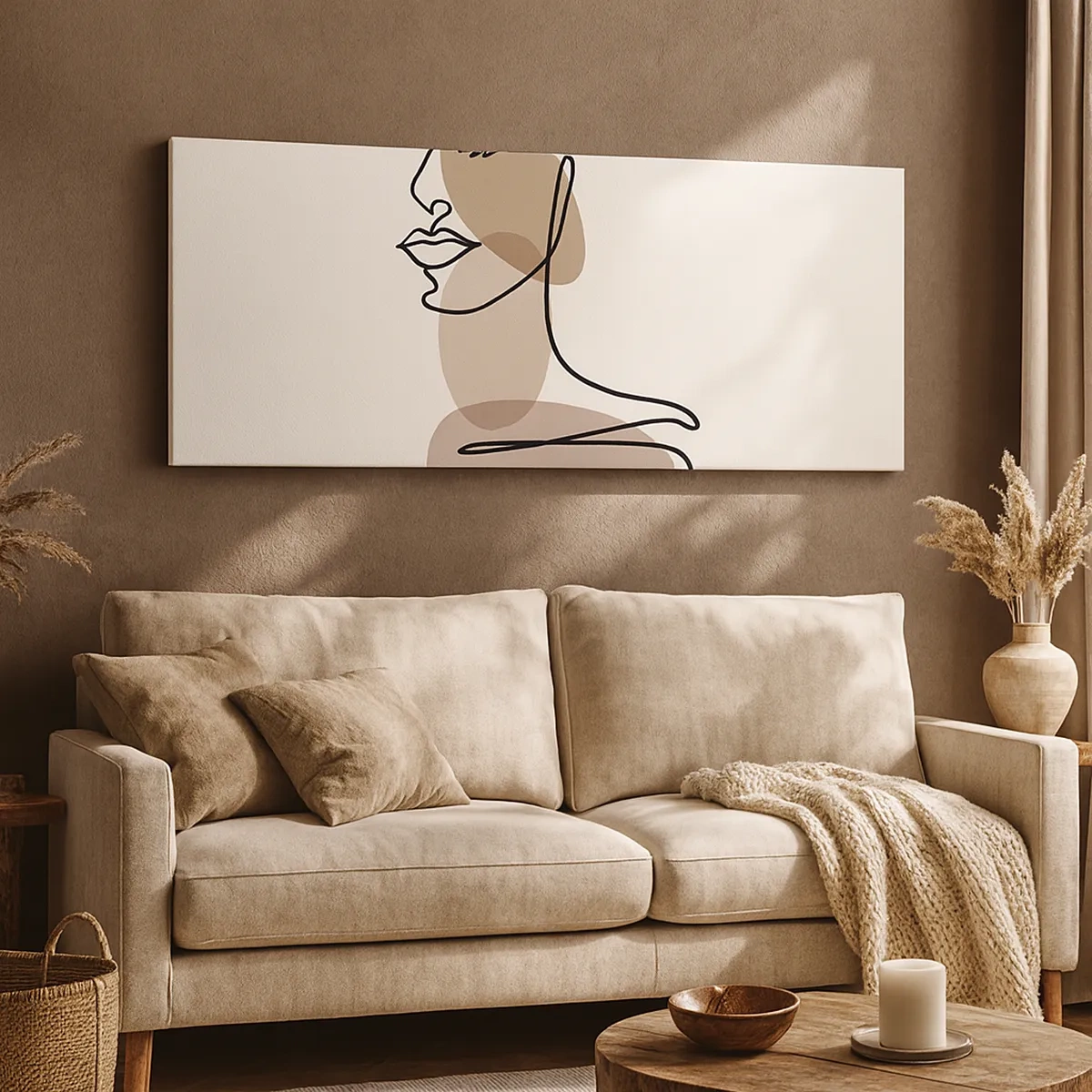 Tablou pe pânză - O anumită linie de frumusețe - 30x30 cm