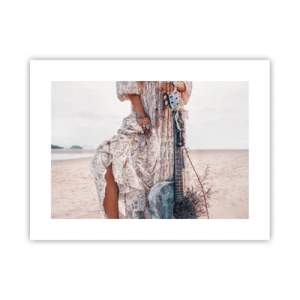 Poster - Hippie pe drum - 40x30 cm