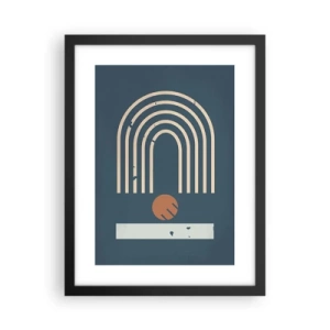 Poster în ramă neagră - Geometrie în funcție de rodie - 30x40 cm