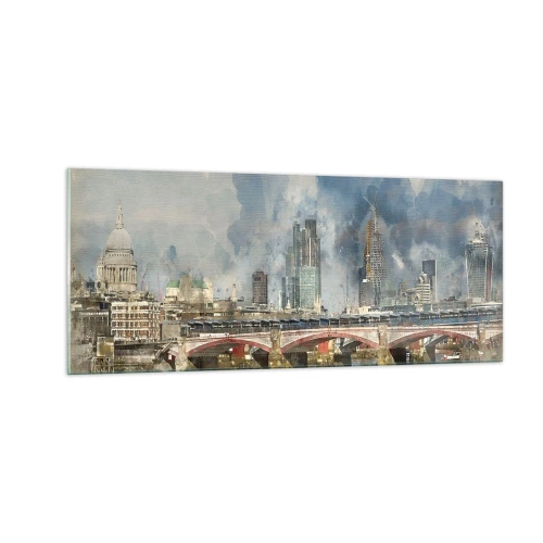 Tablou pe sticlă - Londra în toată splendoarea ei - 100x40 cm
