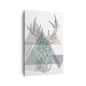 Tablou pe pânză - Într-o pădure geometrică - 80x120 cm