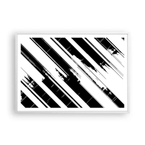 Poster în ramă albă - Compoziție intensă și dinamică - 100x70 cm