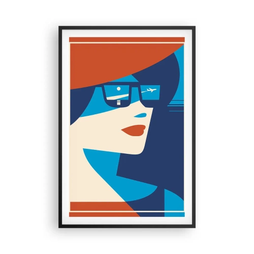 Poster în ramă neagră - Călătorie în vacanță - 61x91 cm