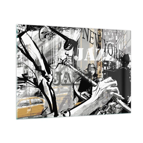 Tablou pe sticlă - În ritmul New York-ului - 100x70 cm