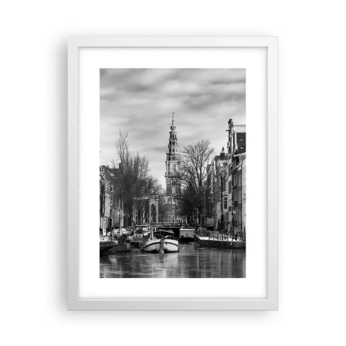 Poster în ramă albă - Amsterdam vibes - 30x40 cm