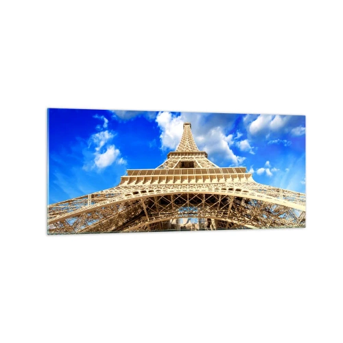 Tablou pe sticlă - Atingând cerul și norii - 120x50 cm