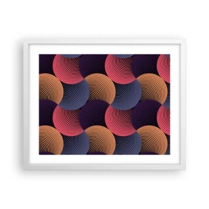 Poster în ramă albă - Într-un ritm de cerc - 50x40 cm