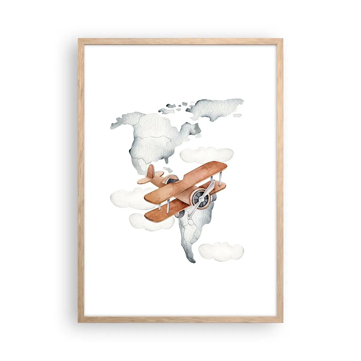 Poster în ramă de stejar deschis - În spirit de pionierat - 50x70 cm