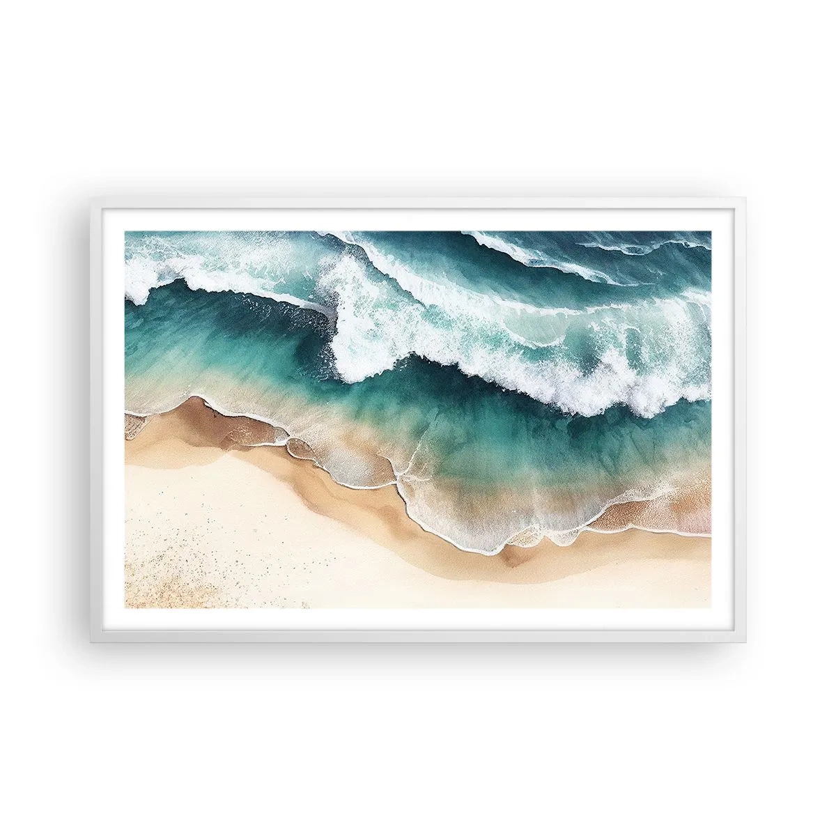 Poster în ramă albă - Întâlnire eternă - 91x61 cm