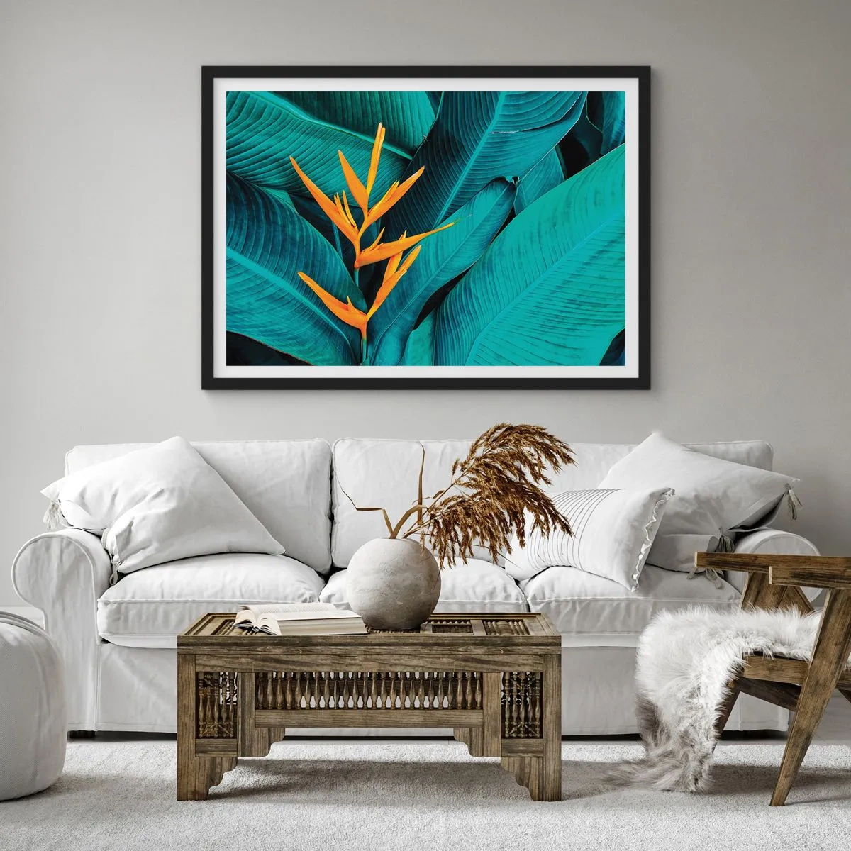 Poster în ramă neagră - Floarea Edenului - 70x50 cm