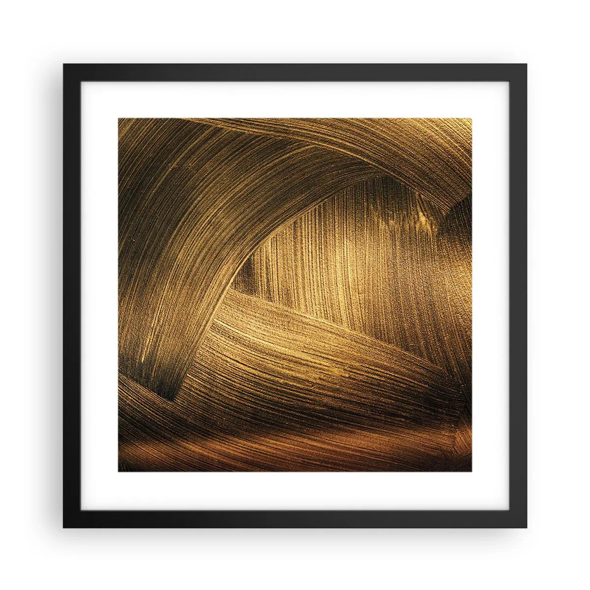 Poster în ramă neagră - Într-un labirint de aur - 40x40 cm