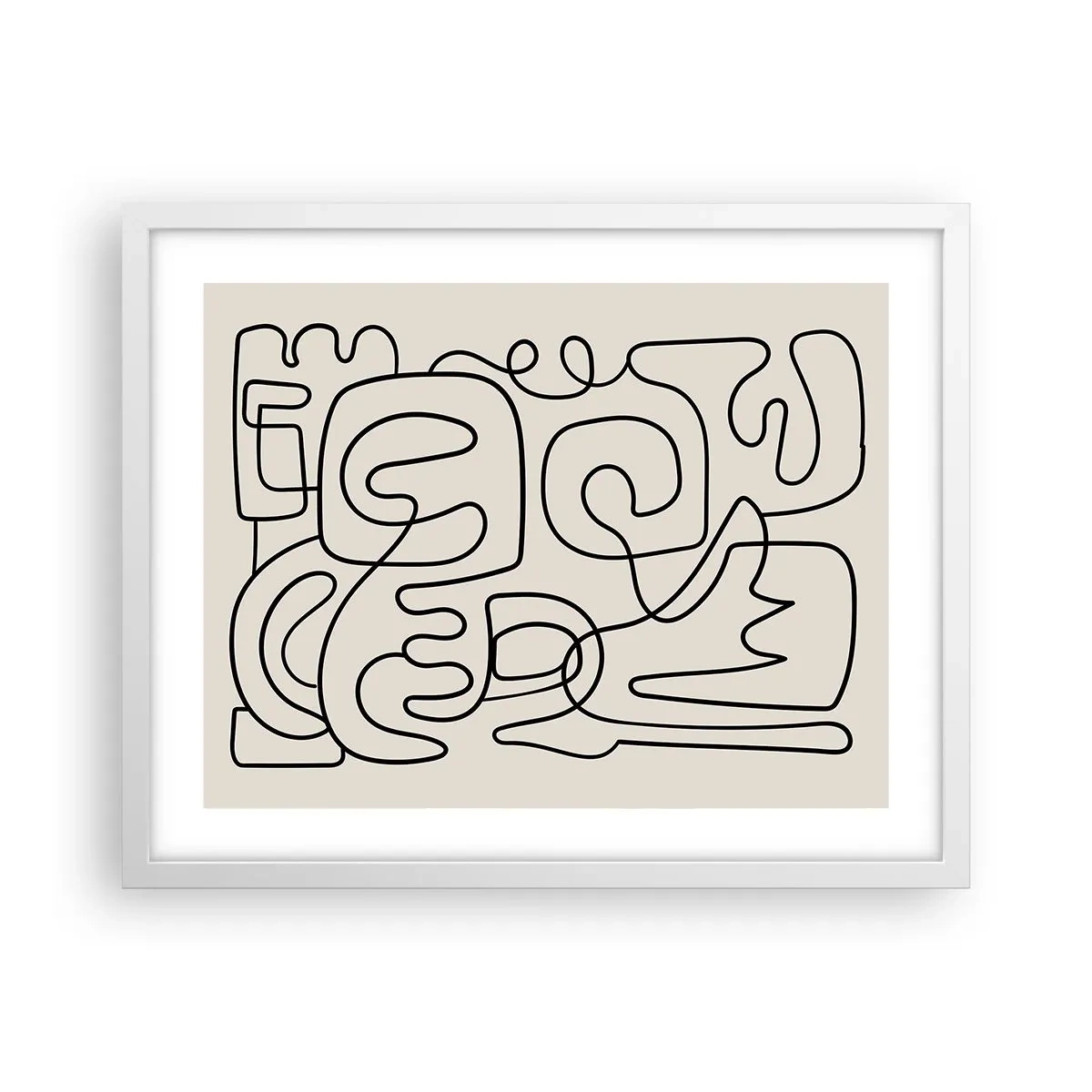 Poster în ramă albă - Pe traseu - 50x40 cm