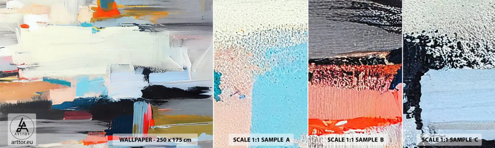 Mostră de Tapet Standard Eco - Există o metodă? - Modern, Vopsele, Minimalist - 100x30 cm