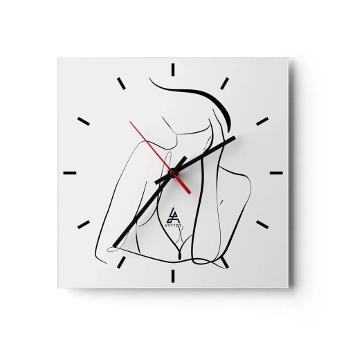 Ceas de perete - Ceas pe sticlă - Pe valul unui vis - 30x30 cm