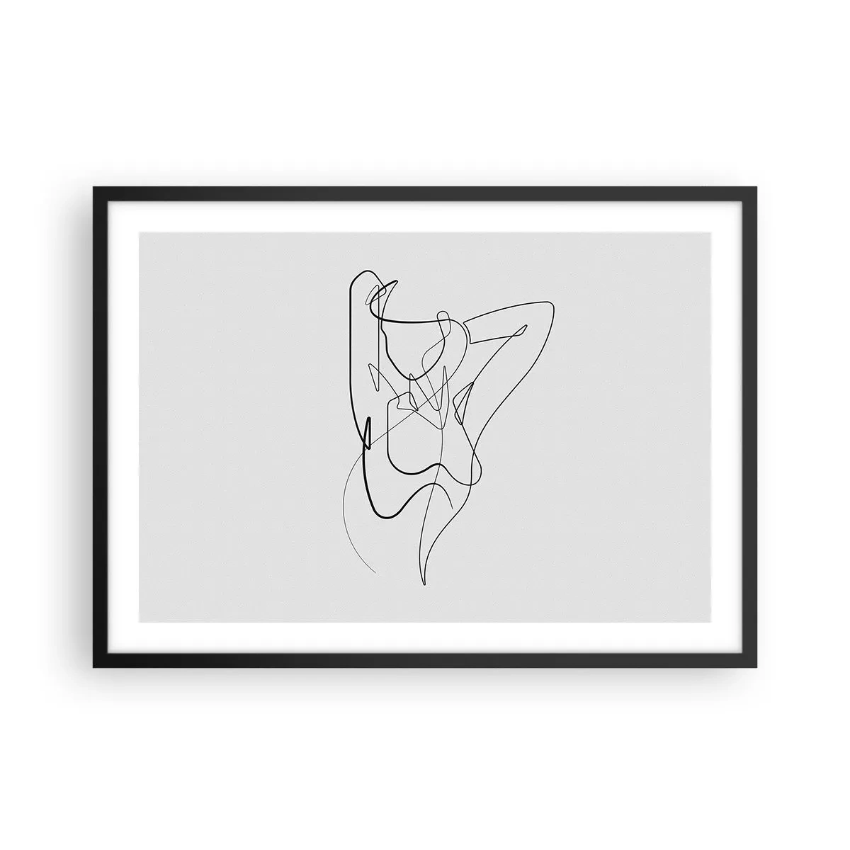 Poster în ramă neagră - Cine ești tu? - 70x50 cm