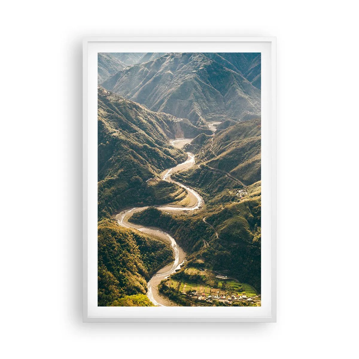 Poster în ramă albă - Direct din inima munților - 61x91 cm