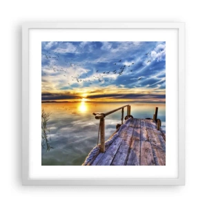 Poster în ramă albă - Vântul se odihnește - 40x40 cm