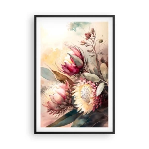 Poster în ramă neagră - Profil și en face - 61x91 cm