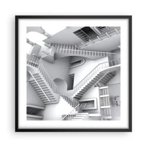 Poster în ramă neagră - Paradoxurile spațiului - 50x50 cm