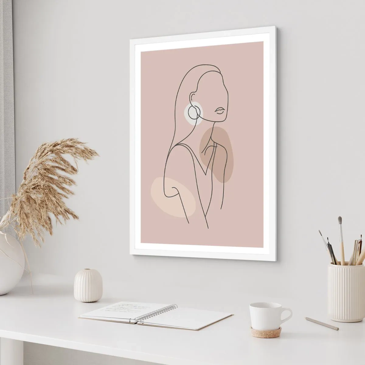 Poster în ramă albă - Icoana fecioarei - 70x100 cm