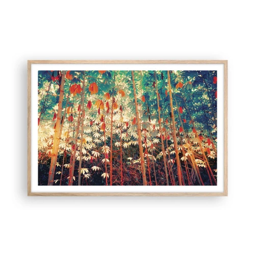 Poster în ramă de stejar deschis - Viața secretă a frunzelor - 91x61 cm
