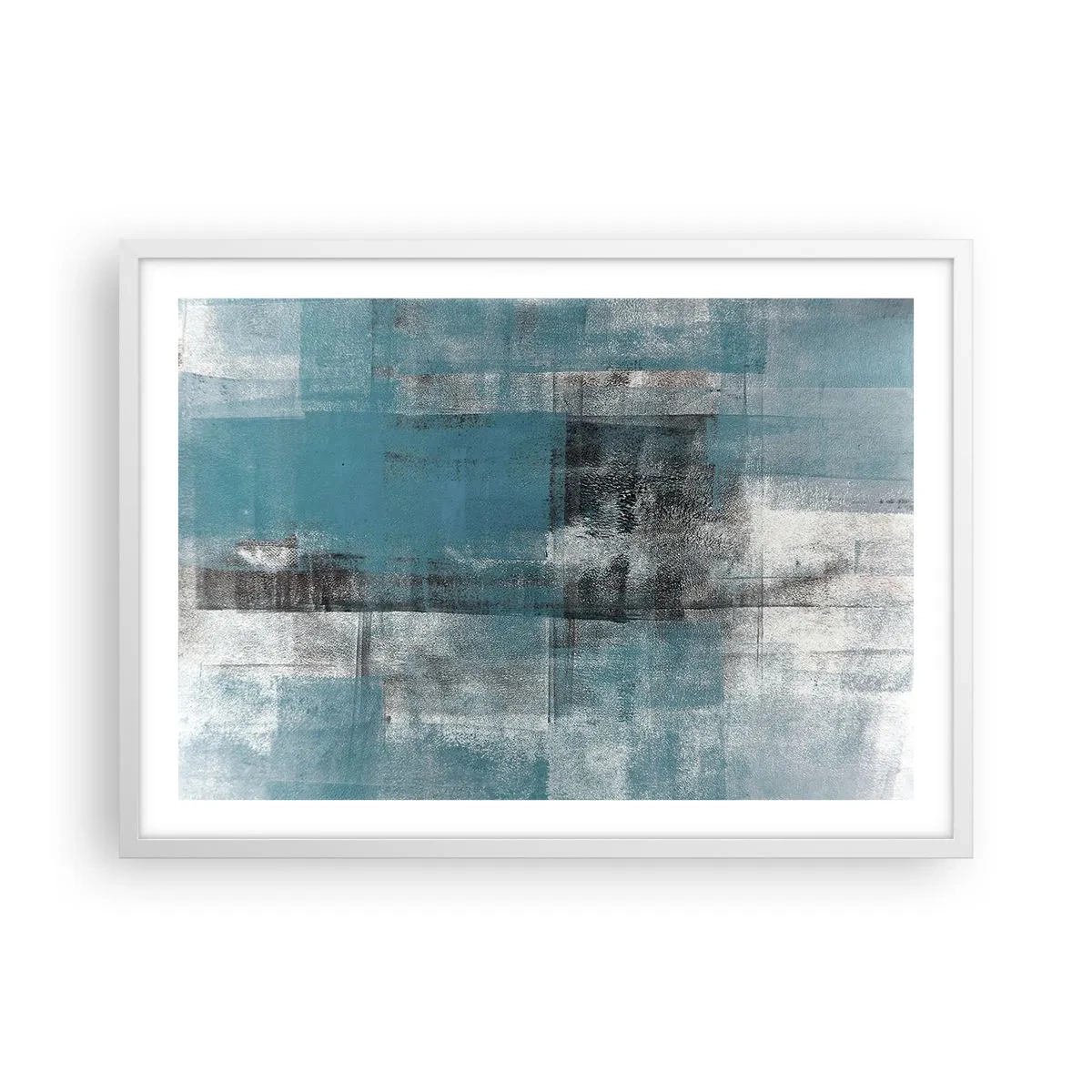 Poster în ramă albă - Apă și aer - 70x50 cm