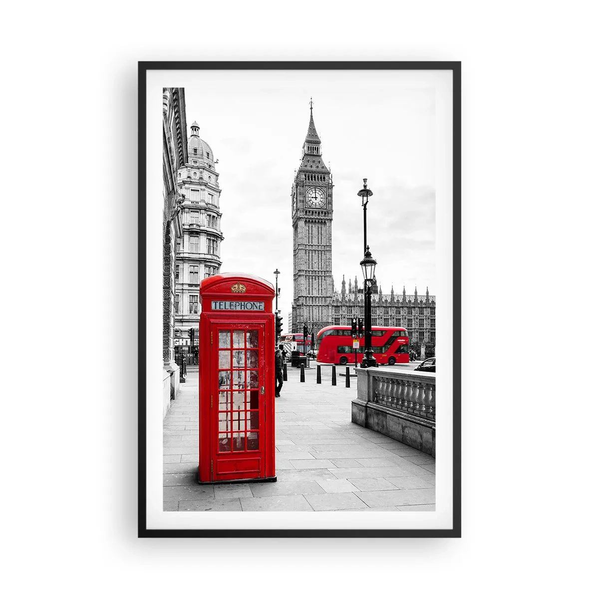 Poster în ramă neagră - Fără îndoială, Londra - 61x91 cm