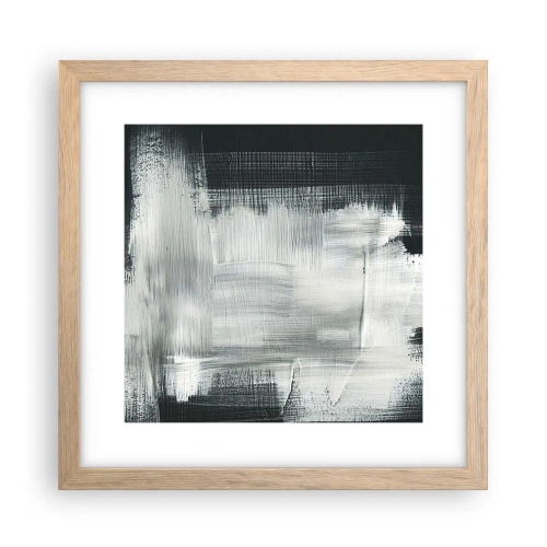 Poster în ramă de stejar deschis - Țesut vertical și orizontal - 30x30 cm