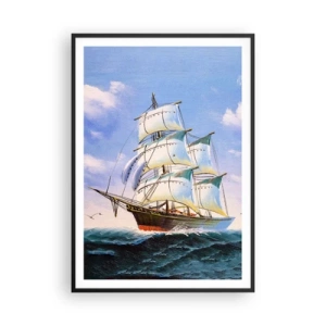 Poster în ramă neagră - Cu mândrie în vânt - 70x100 cm