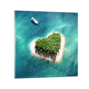 Tablou pe sticlă - Iubesc vara - 40x40 cm