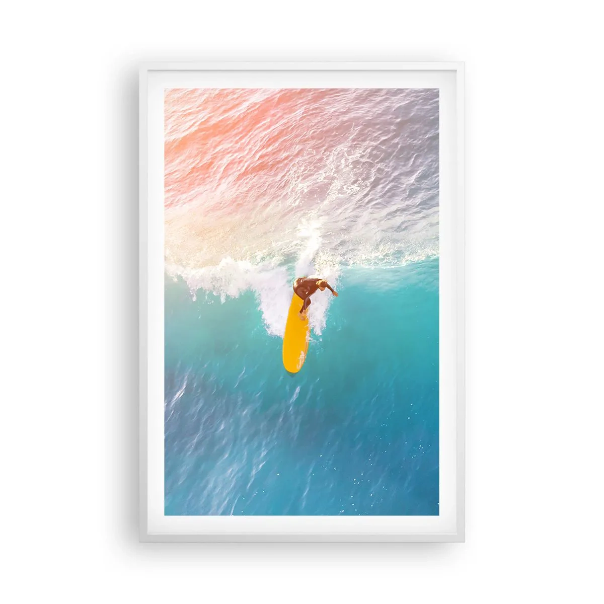 Poster în ramă albă - Călărețul oceanului - 61x91 cm