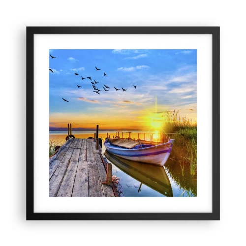 Poster în ramă neagră - La revedere, până mâine - 40x40 cm