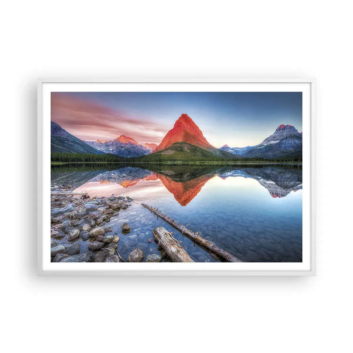 Poster în ramă albă - Căldură și frig - 100x70 cm
