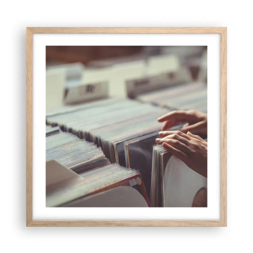 Poster în ramă de stejar deschis - În căutarea emoției - 50x50 cm