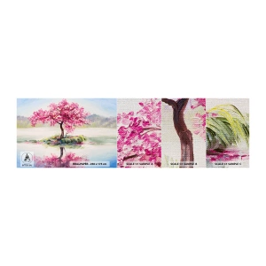 Mostră tapet Premium Canvas - Festivalul Primăverii - Bucată, Copac, Peisaj - 100x30 cm
