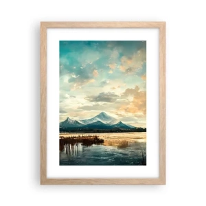 Poster în ramă de stejar deschis - Sub protecția cerului - 30x40 cm