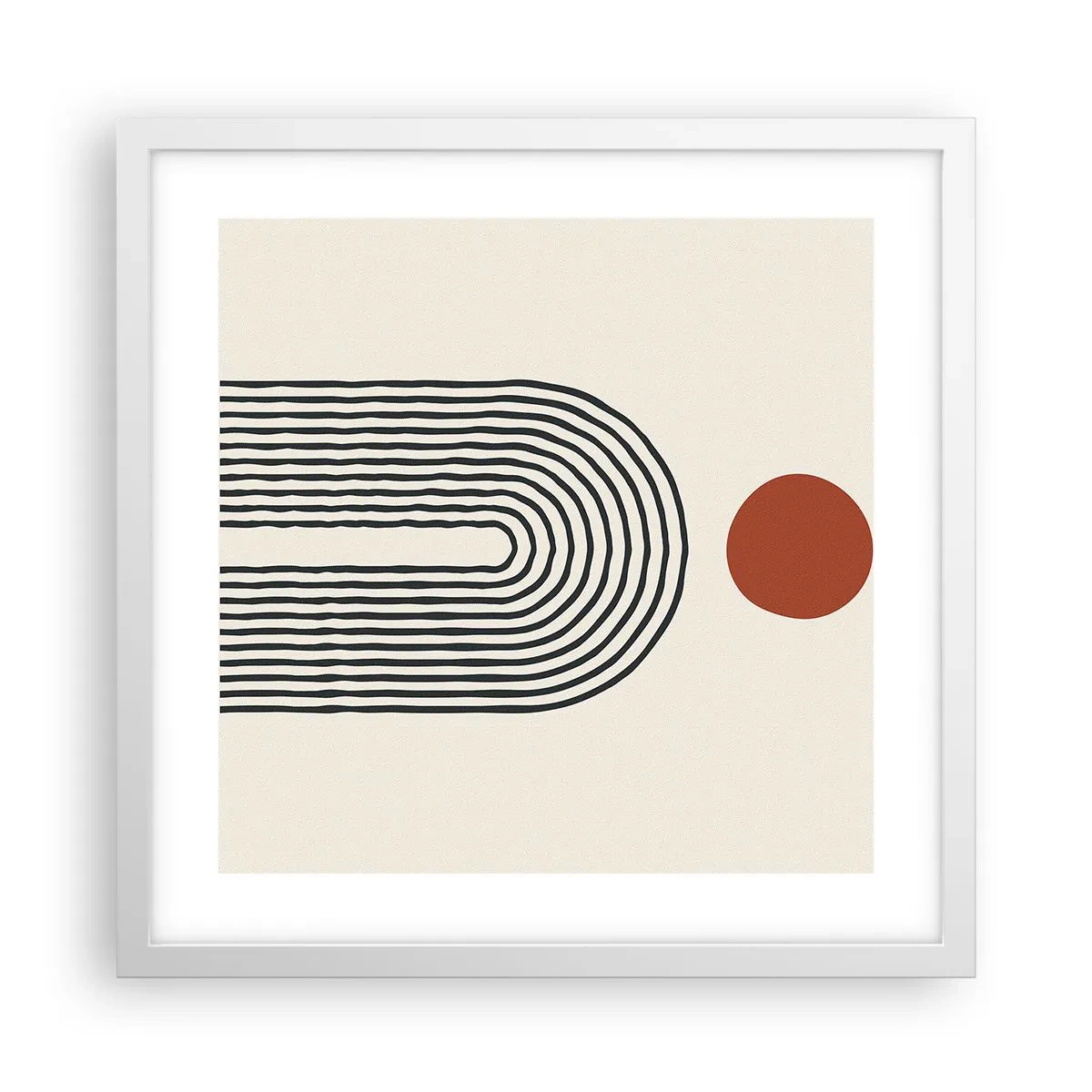 Poster în ramă albă - Magnetismul formelor și al culorilor - 40x40 cm