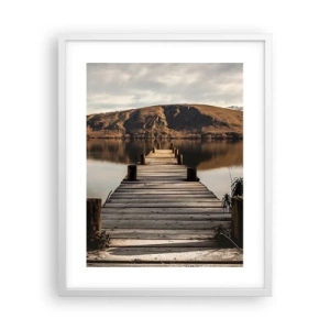 Poster în ramă albă - Peisaj în tăcere - 40x50 cm
