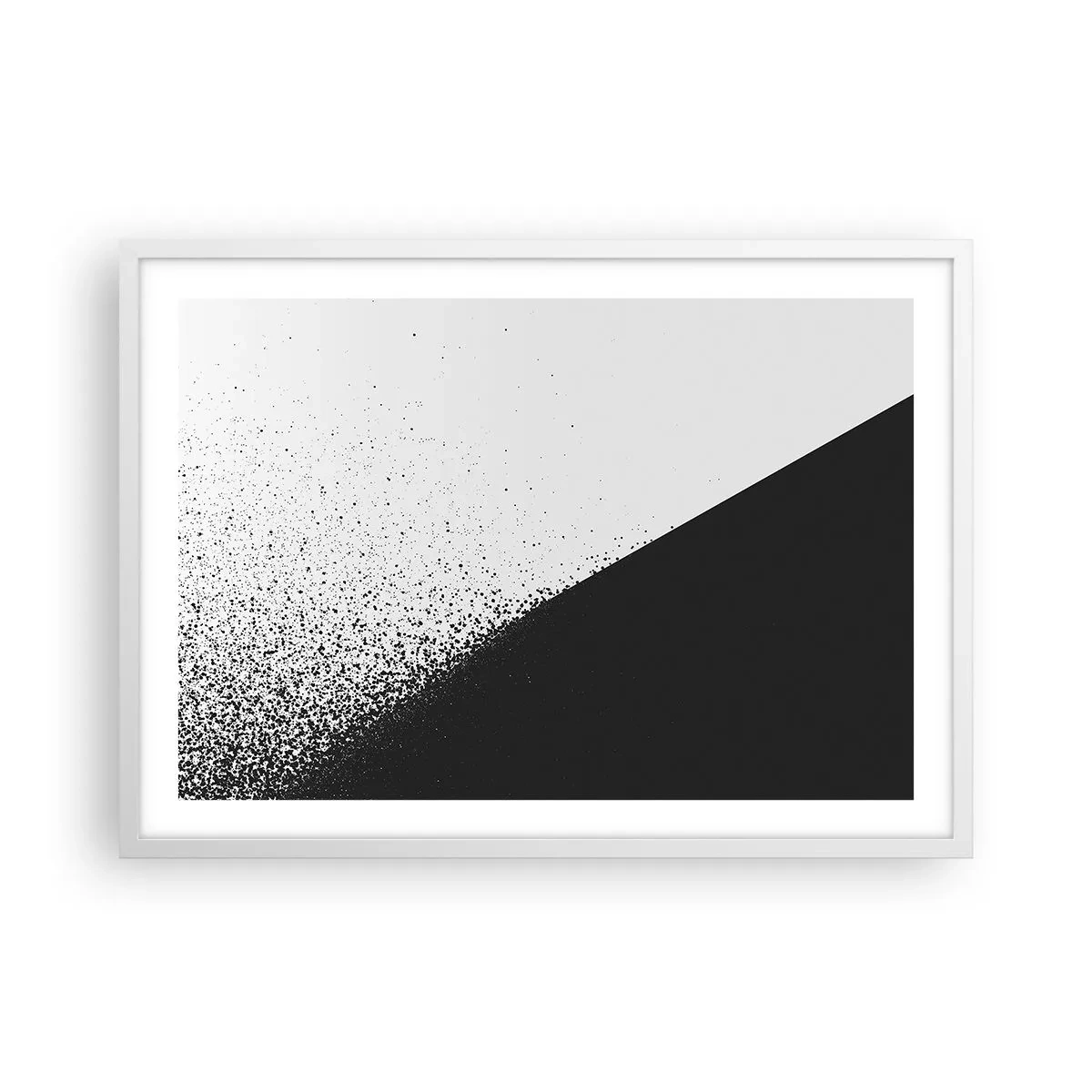 Poster în ramă albă - Din ce în ce mai repede, din ce în ce mai mult - 70x50 cm